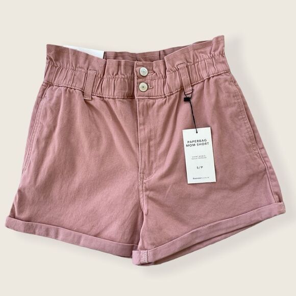 Bluenotes Paperbag Mom Short Womens Size XS Pink - Picture 1 of 9